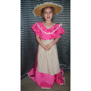 Hot Pink Colonial Girl KIDS HIRE